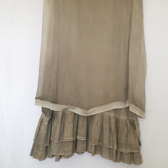 Raw Silk Made in Italy Womens M Crochet 2Pc Dress - Picture 7 of 14